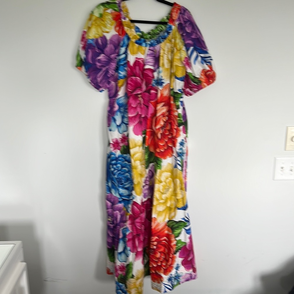 Farm rio Xl floral off the shoulder maxi dress